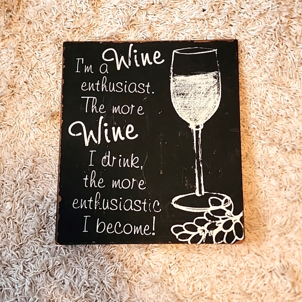 $5 BUNDLE ITEM. Wine sign